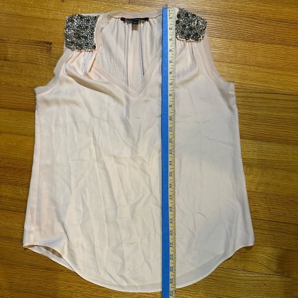 Banana Republic light pink Embellished Cream Sleeveless Top size XS (b3 - Picture 7 of 8
